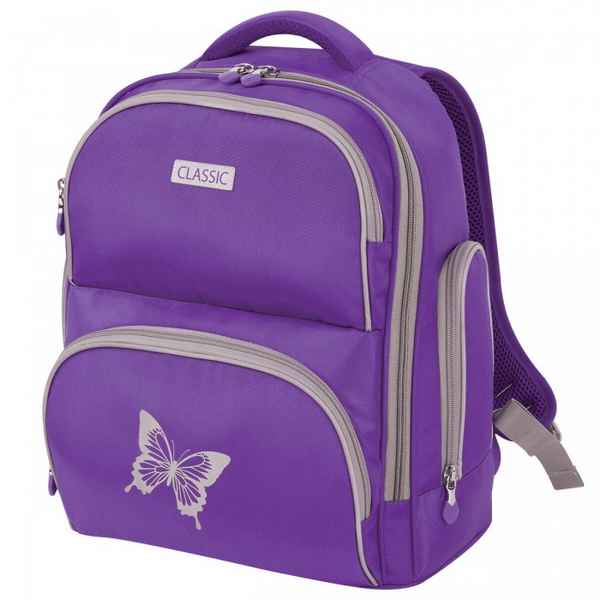 Рюкзак BRAUBERG CLASSIC Premium Butterfly фиолетовый