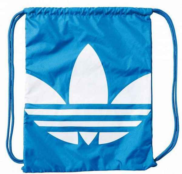 Сумка Adidas GYMSACK TREFOIL Гoлyбая/Белая