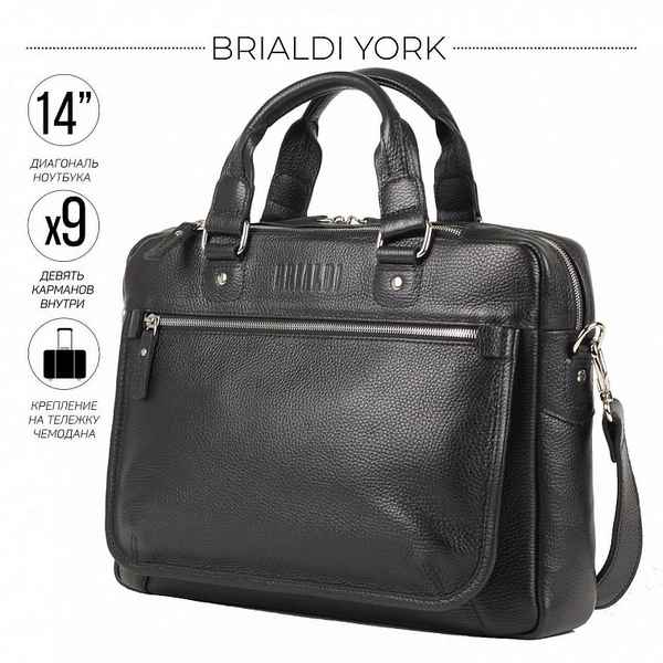 Деловая сумка BRIALDI York (Йорк) relief black