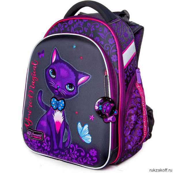 Школьный ортопедический рюкзак Hummingbird Purple cat T119