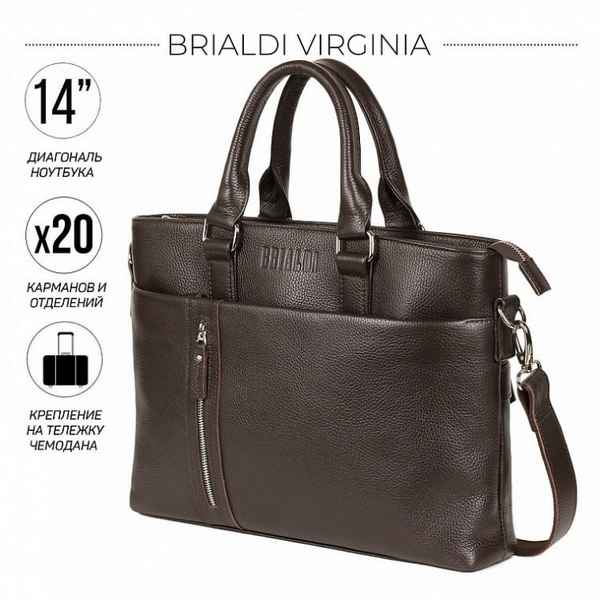 Мужская деловая сумка BRIALDI Virginia relief black