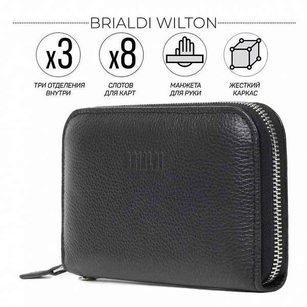 Мужской клатч BRIALDI Dinton relief black