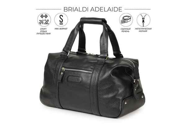 Спортивная сумка малого формата BRIALDI Adelaide relief black