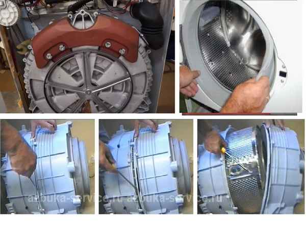 Как снять или разобрать баpaбан стиральной машины: инструкция
