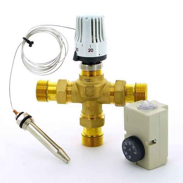 Трехходовой клапан для твердотопливного котла: виды, термостатический смесительный клапан для котла, термосмесительный клапан, подключение