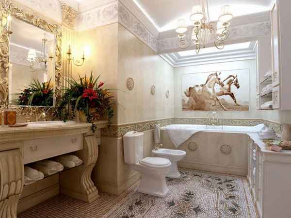 Красивые ванные комнаты в классическом стиле: фото идеи дизайна интерьера