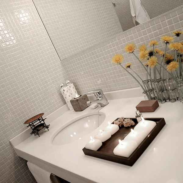 Плитка мозаика для ванной комнаты: фото дизайна интерьера