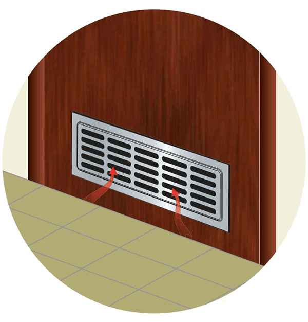 Дверная вентиляционная решетка как способ вентиляции ванной