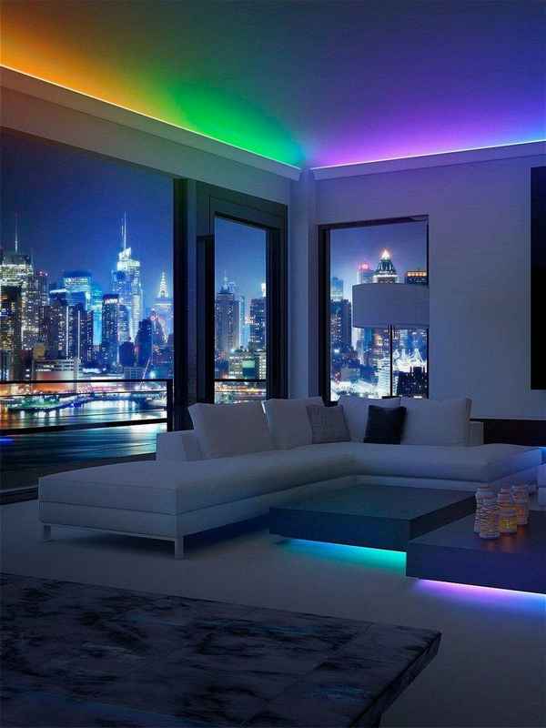 Светодиодные ленты в интерьере квартиры +Видео