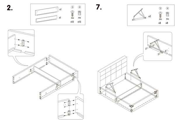 Сборка кровати с подъёмным механизмом: пошаговая инструкция.