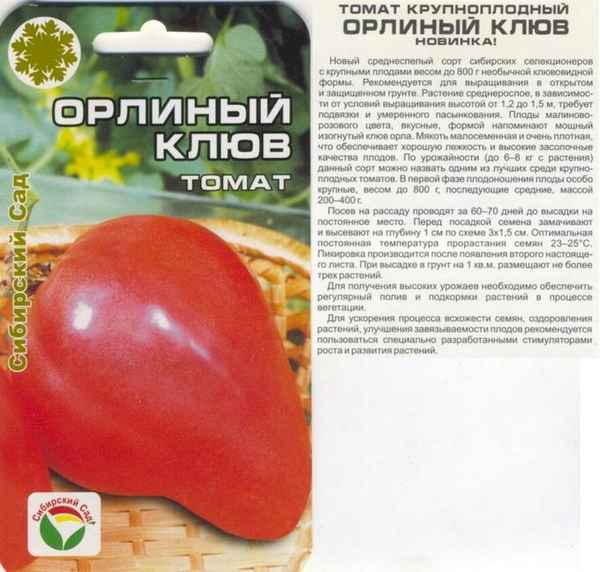 томат орлиный клюв: отзывы + фото и хаpaктеристика сорта