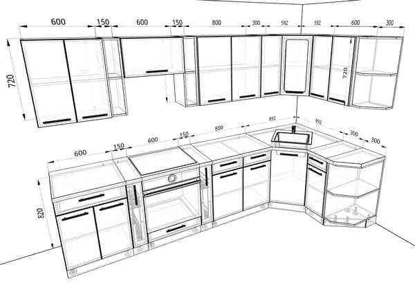 Планировка кухонного гарнитура: выбор дизайна и параметров