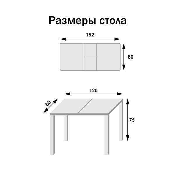 Высота стола - стандартные размеры с учетом всех члeнов семьи