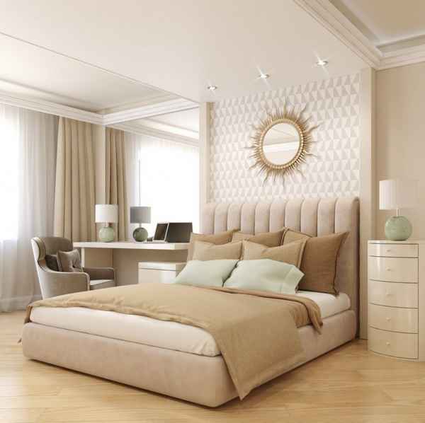 Идеи оформления спальни в светлых тонах со светлой мебелью
