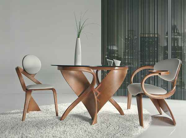 Дизайнерская мебель из дерева в современных стилях интерьера.