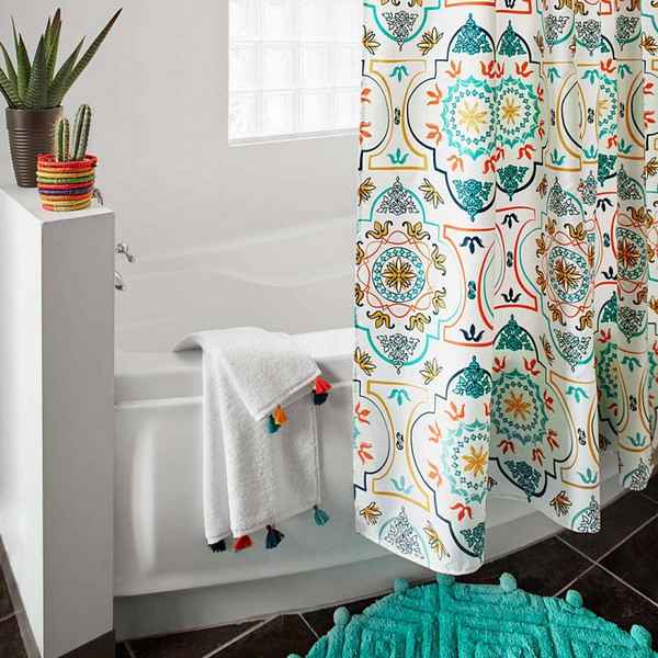 Текстильные шторы для ванной комнаты: двойные, водоотталкивающие, описание