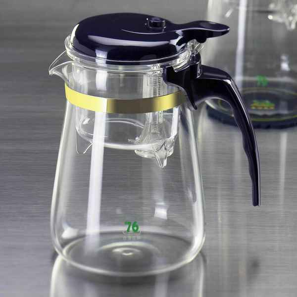 Заварочный чайник с кнопкой для слива заварки: стеклянный проливной Гунфу для заваривания чая