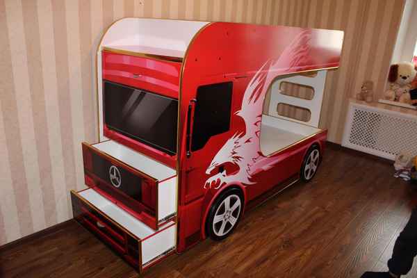 Двухъярусная Кровать-машина для детей своими руками
