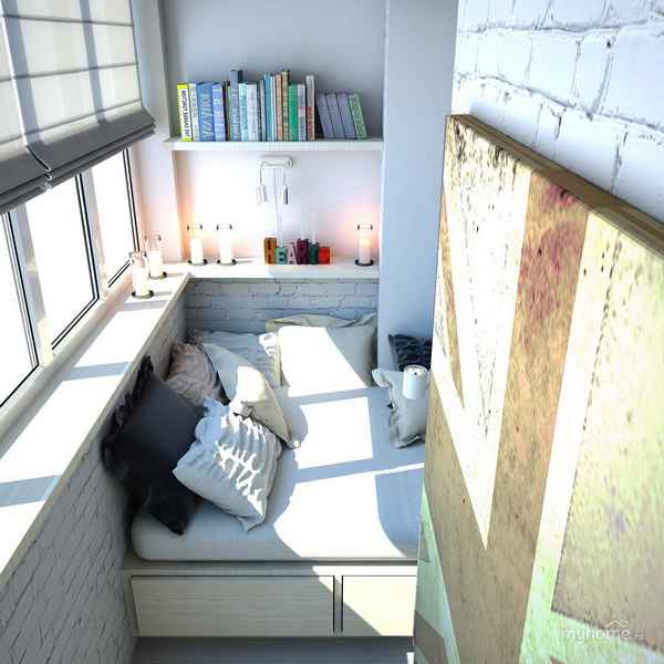 Кровать на балконе: фото, идеи для дома