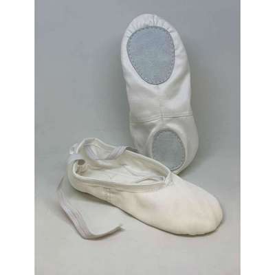 Балетки для танцев с двусоставной подошвой тканевые белые DOMYOS - купить в интернет-магазине