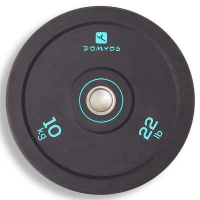 Бамперный диск для штанги 10 кг, внутренний диаметр 50 мм DOMYOS - купить в интернет-магазине
