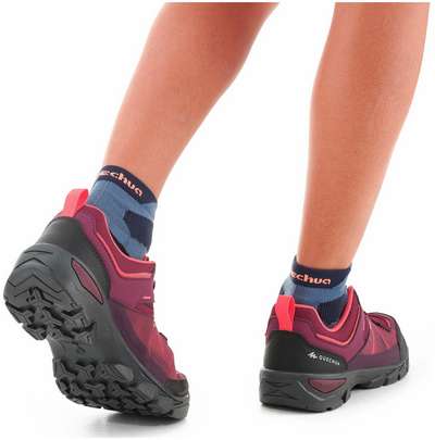 Ботинки для походов детские с низким верхом на шнуровке MH120 LOW, размеры 35–38 QUECHUA - купить в интернет-магазине