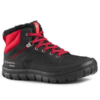 Ботинки походные мужские черные SH100 Warm QUECHUA - купить в интернет-магазине