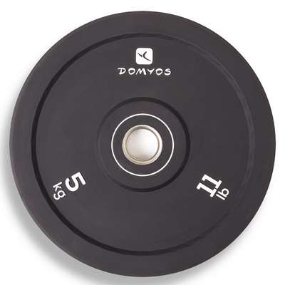 Диск бамперный для тяжелой атлетики 20 кг, внутренний диаметр 50 мм DOMYOS - купить в интернет-магазине