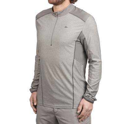 Мужская футболка с длинными рукавами для походов в горах - MH550 QUECHUA - купить в интернет-магазине