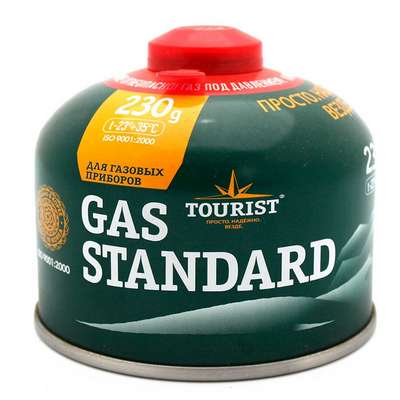 Газовый баллон STANDARD-230 г TOURIST - Снаряжение для лагеря Походы, кемпинг...