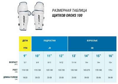 Хоккейные щитки 100 дет. OROKS - купить в интернет-магазине