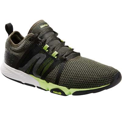 Кроссовки для фитнес ходьбы PW 540 Flex-H+ мужские черно-зеленые NEWFEEL - купить в интернет-магазине