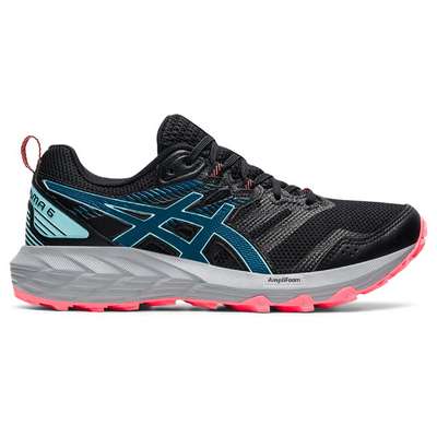 КРОССОВКИ ДЛЯ ТРЕЙЛРАННИНГА ЖЕНСКИЕ GEL-SONOMA 6 ЧЕРНО-БИРЮЗОВЫЕ ASICS - купить в интернет-магазине