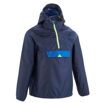 Куртка водонепроницаемая для походов для детей 7–15 лет темно-сине-розовая MH100 QUECHUA - купить в интернет-магазине