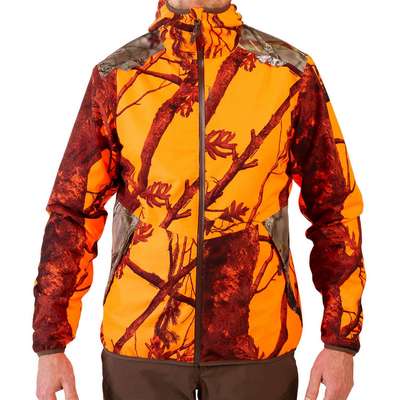 Бесшумная водонепроницаемая камуфляжная куртка муж. для охоты Light 500 camo BL SOLOGNAC - купить в интернет-магазине