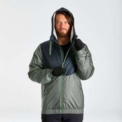 Куртка для зимних походов водонепроницаемая SH100 Х– WARM черно-зеленая мужская QUECHUA - купить в интернет-магазине