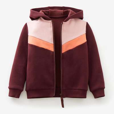 Куртка утепленная гимнастическая детская бордово-розовая 120 DOMYOS - купить в интернет-магазине