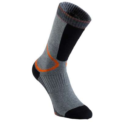 Носки для катания на роликах серо-оранжевые мужские FIT OXELO - купить в интернет-магазине