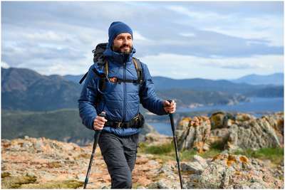 Пуховик для треккинга в горах с температурой комфорта –5°C мужской TREK 100 FORCLAZ - купить в интернет-магазине