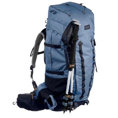 Рюкзак для треккинга в горах - TREK 900 SYMBIUM женский 50+10 л гoлyбой FORCLAZ - купить в интернет-магазине