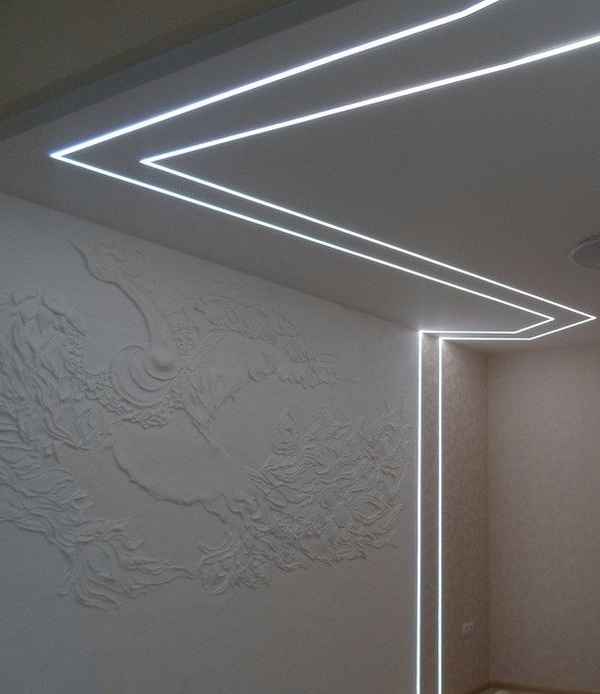 Потолок с подсветкой по периметру: как сделать при помощи светодиодной ленты